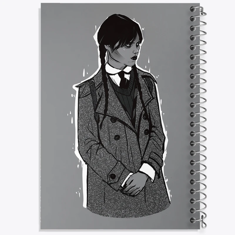 دفتر مشق 50 برگ خندالو طرح ونزدی (Wednesday) کد F2451