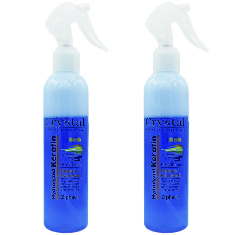 ماسک مو دو فاز کریستال مدل Hydrolyzed Keratin حجم 250 میلی لیتر مجموعه 2 عددی
