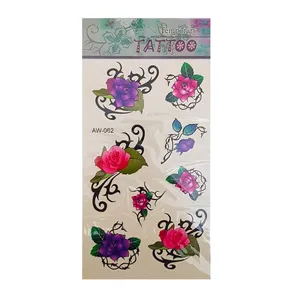 تتو موقت طرح گل مدل AW-062