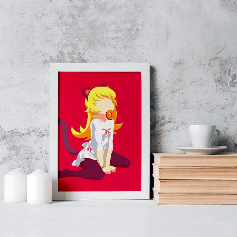 تابلو خندالو مدل شینوبو اوشینو انیمه مونوگاتاری کد 16202