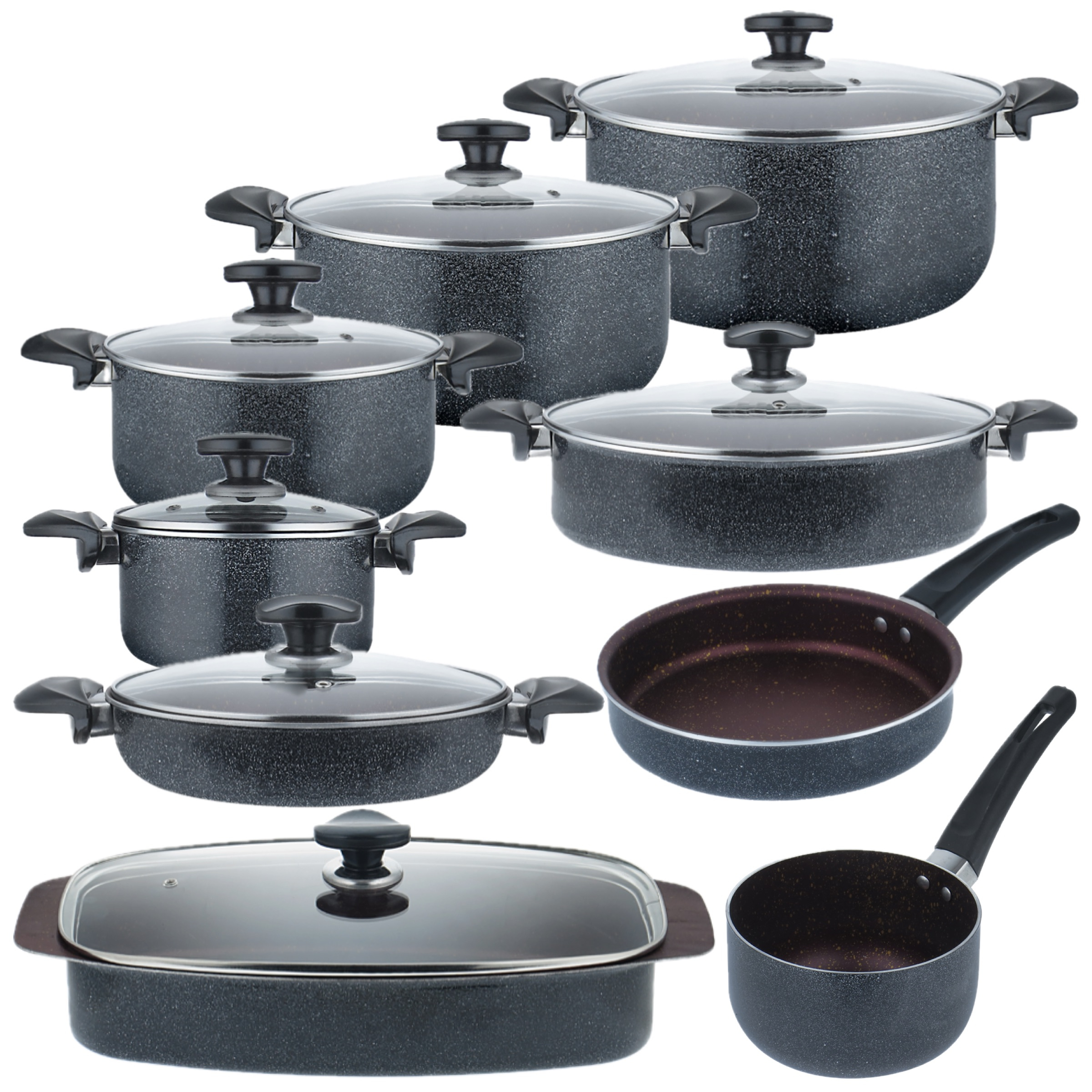 سرویس قابلمه و تابه گرانیتی 16 پارچه کلین مدل C16