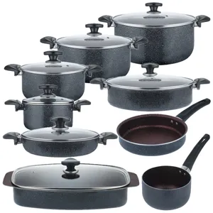 سرویس قابلمه و تابه گرانیتی 16 پارچه کلین مدل C16