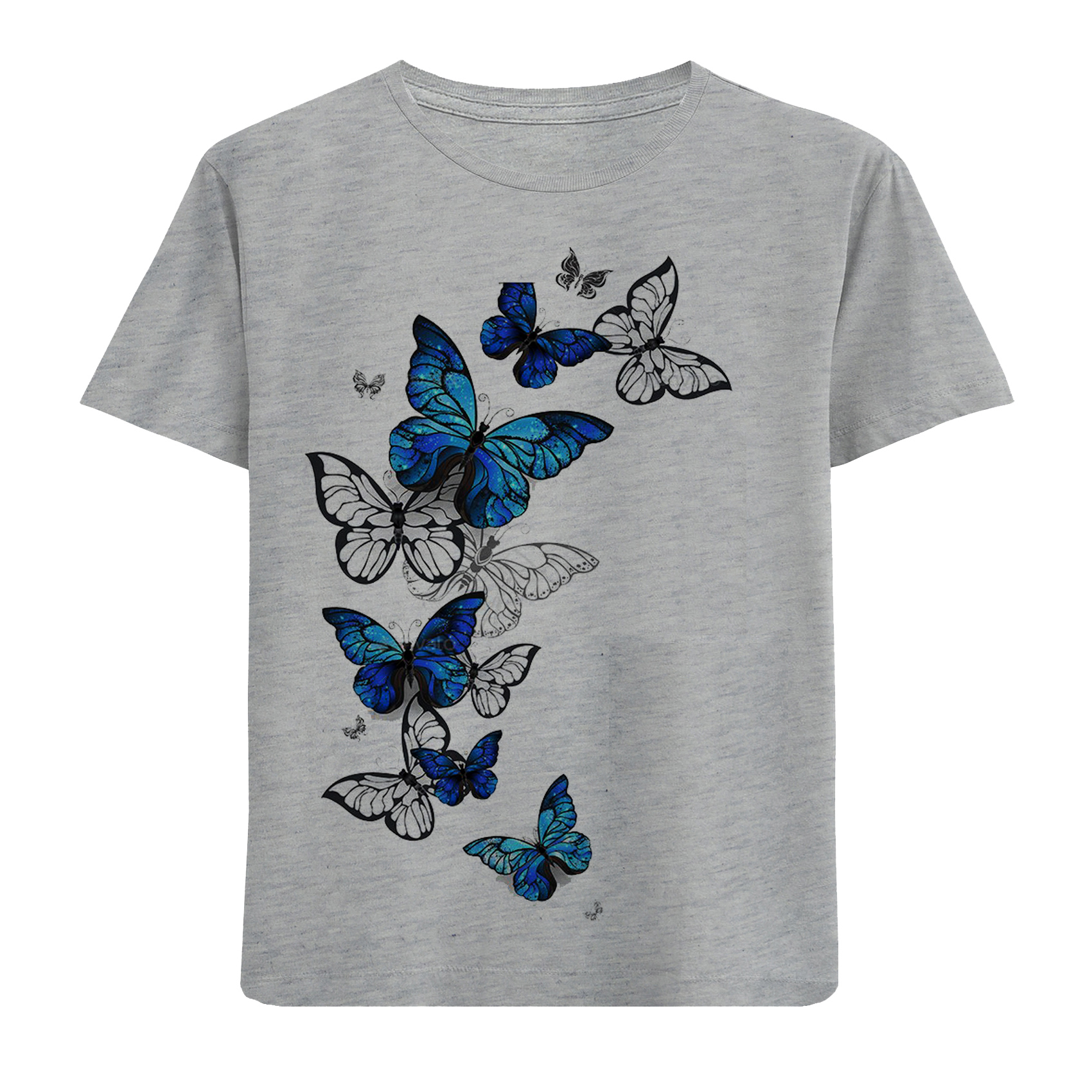 تی شرت آستین کوتاه دخترانه مدل پروانه F238