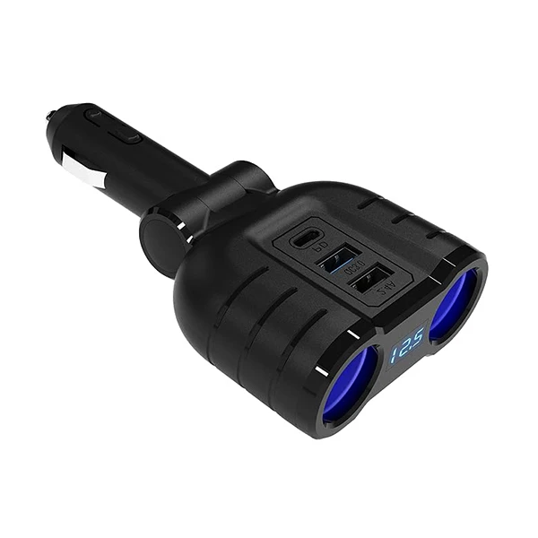 شارژر فندکی 120 وات 5 پورت مدل ‎B08ZYHZN5V
