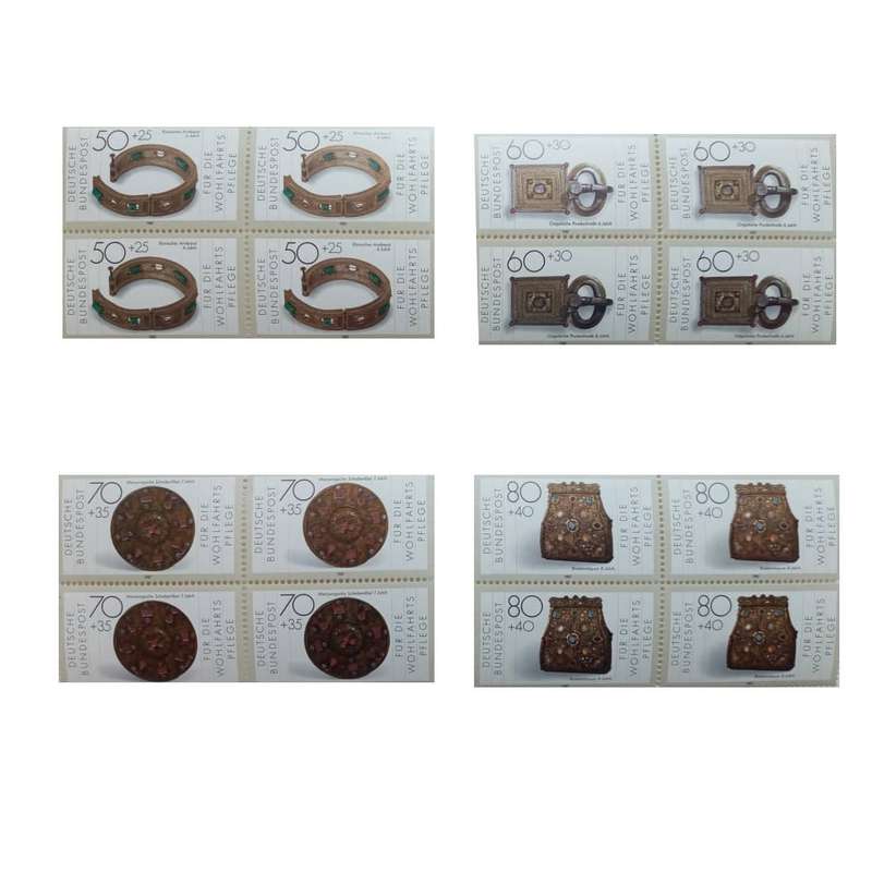 تمبر یادگاری مدل خیریه طلا و نقره سازی آلمان مجموعه 16 عددی