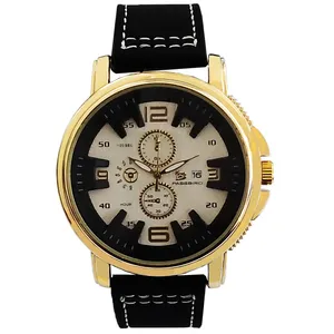 ساعت مچی عقربه‌ای مردانه مدل    بندجیر تاریخ شمار کد GOLD456/01