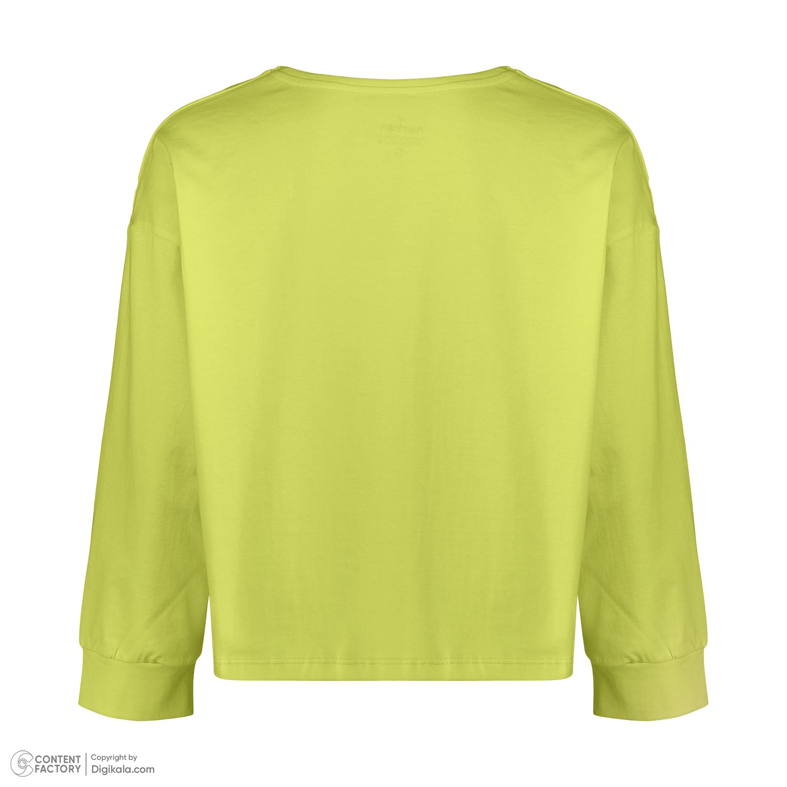 تی شرت آستین بلند زنانه ناربن مدل ترمه کد 3504 رنگ سبز پسته ای -  - 4