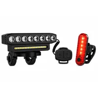 ست چراغ جلو و عقب دوچرخه به همراه بوق اسنو کمپ مدل HYD-058