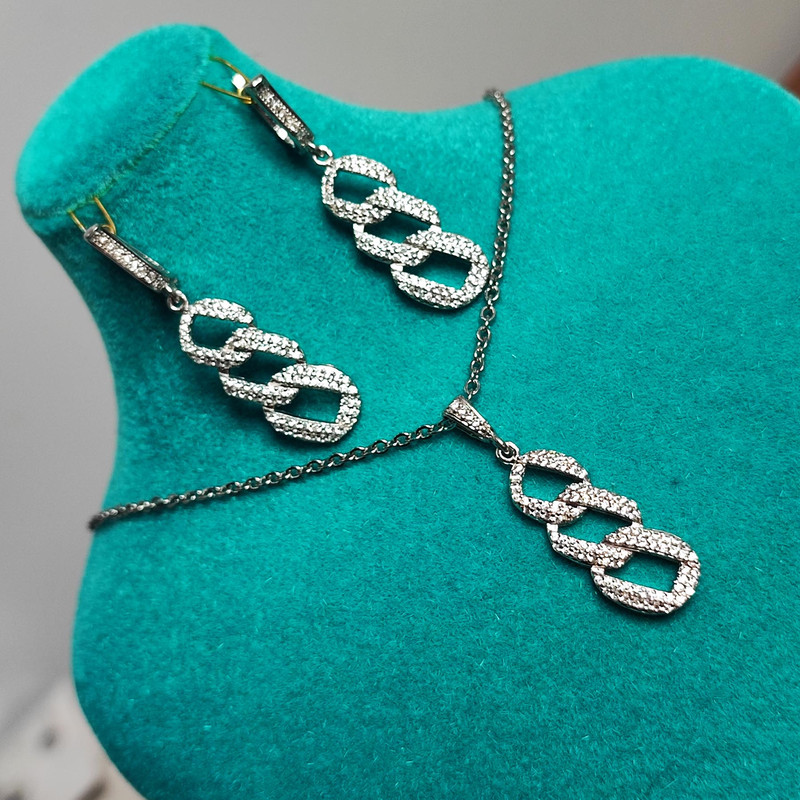 نیم ست نقره زنانه مدل NS9033