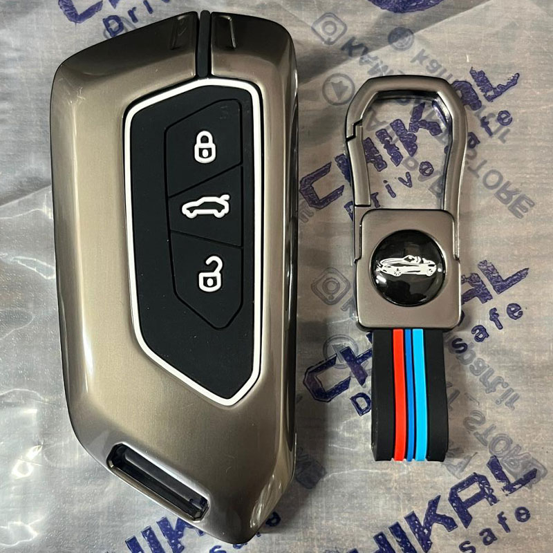 کاور ریموت و سوییچ خودرو چیکال مدل فلزی کد P-775 مناسب برای فولکس واگن ID4