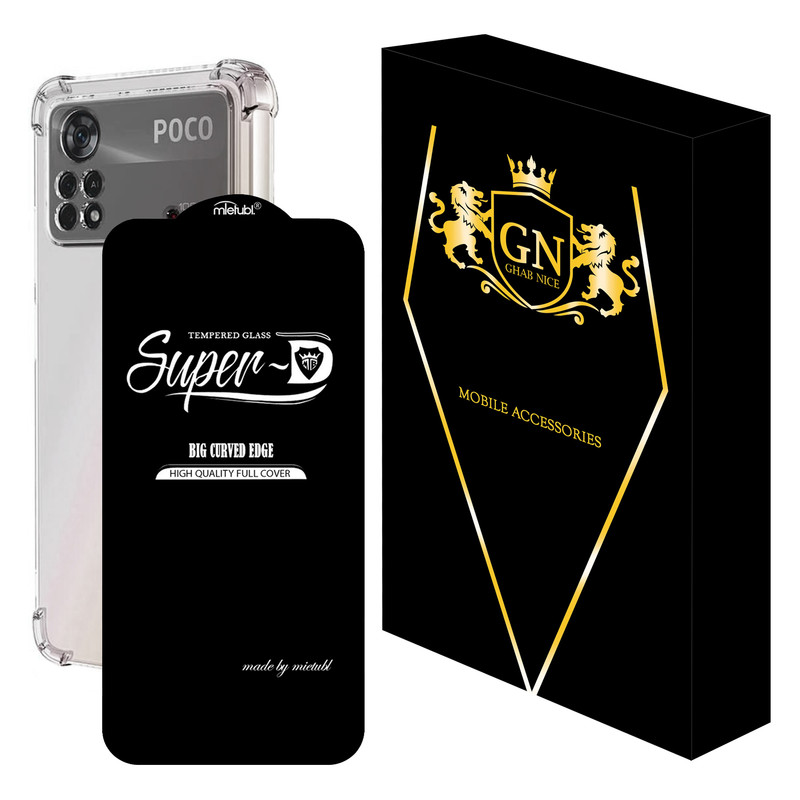 کاور قاب نایس مدل 2SDJ مناسب برای گوشی موبایل شیائومی Poco M4 Pro 4G به همراه محافظ صفحه نمایش