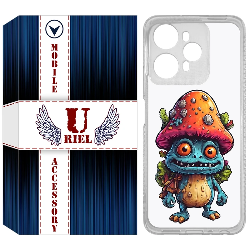 کاور یوریل مدل Clear کد 47 طرح قارچ مناسب برای گوشی موبایل وکال V1 / V1 Plus