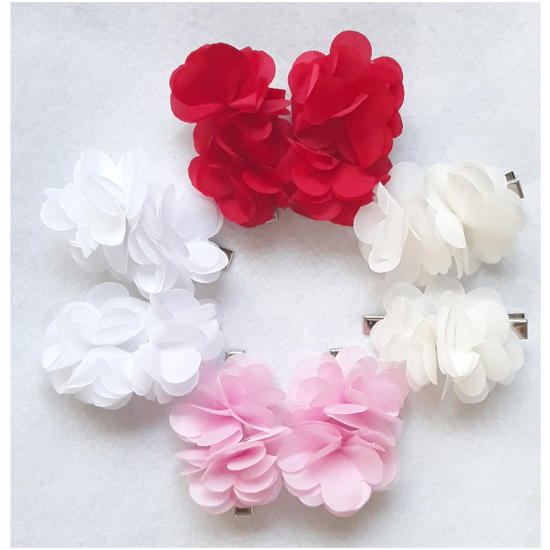 گیره مو زنانه طرح گل کد N-17 بسته 2 عددی