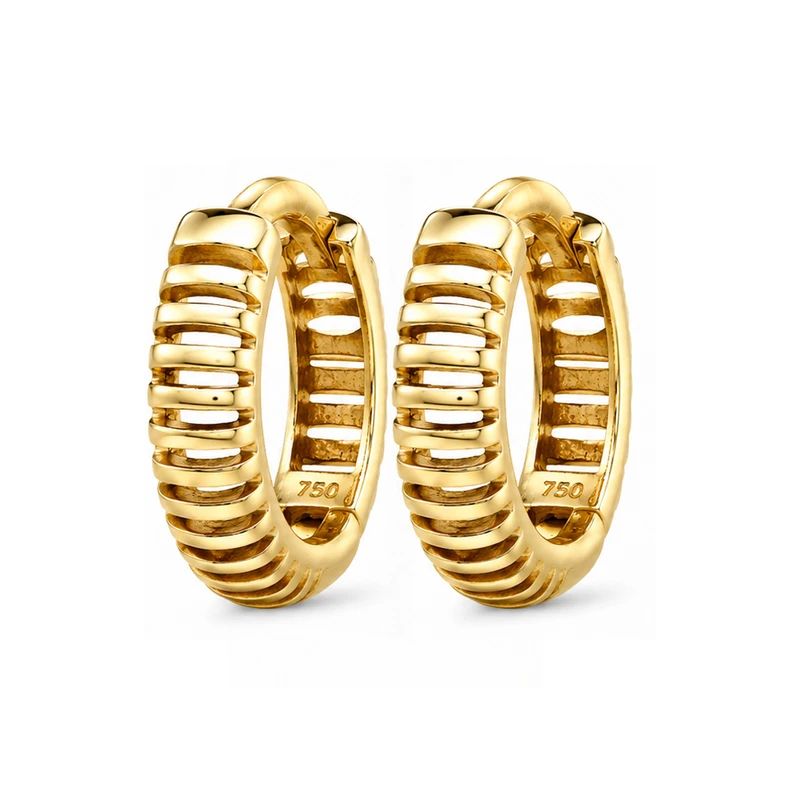 گوشواره حلقه‌ای طلا 18 عیار زنانه طلابرد مدل  تیفانی