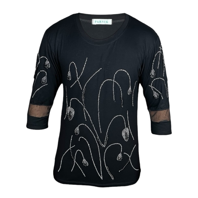 بلوز آستین سه ربع زنانه مدل  آماندیس AM112