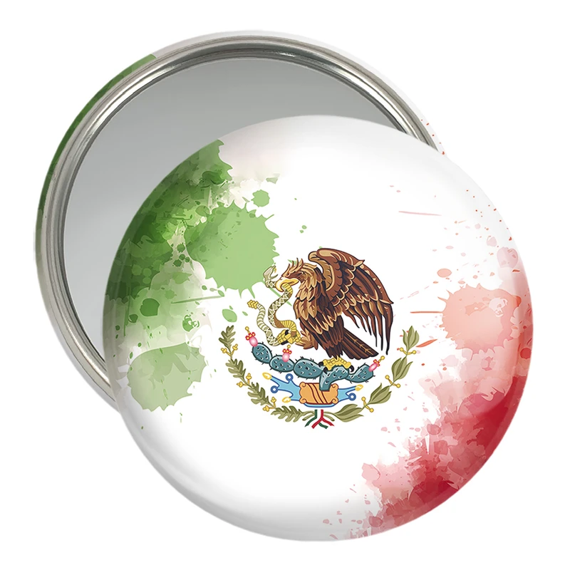 آینه جیبی خندالو مدل پرچم مکزیک  کد 20478