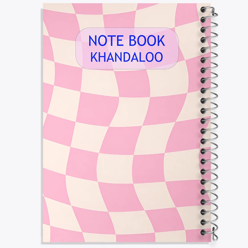 دفتر نقاشی 50 برگ خندالو طرح چهارخونه صورتی کد N2729