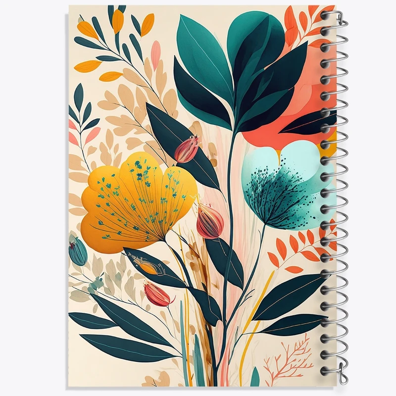 دفتر مشق 50 برگ خندالو طرح گل کد F1924