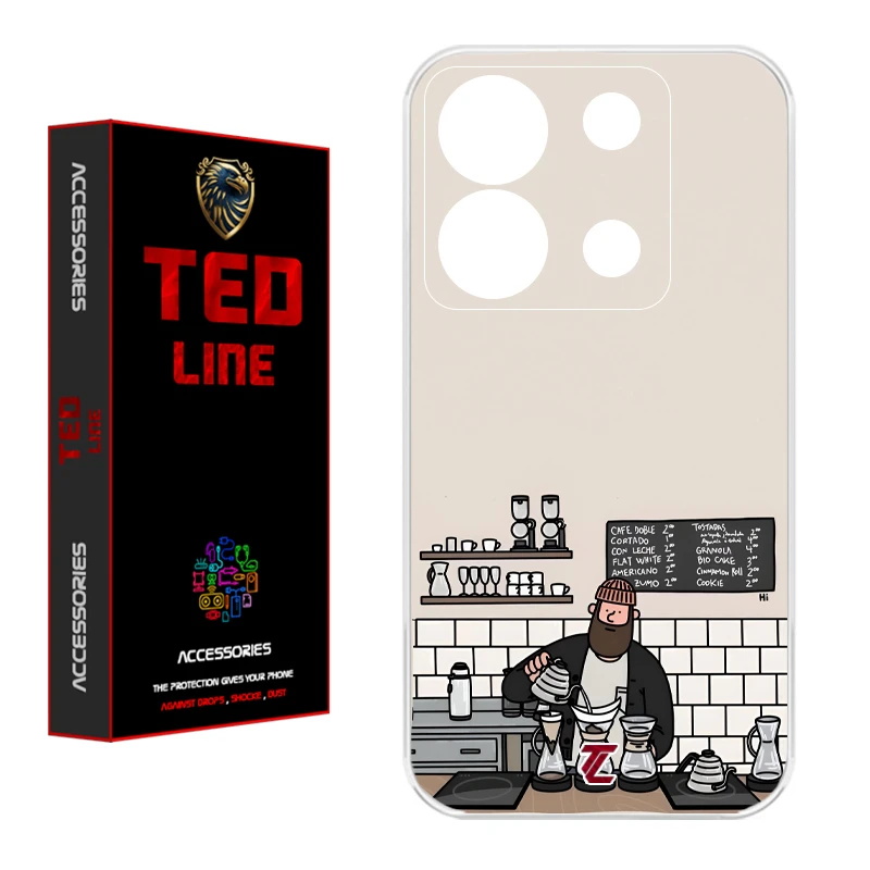 کاور تدلاین طرح باریستا کد 1214 مناسب برای گوشی موبایل شیائومی Redmi Note 13 Pro 5G / Poco X6