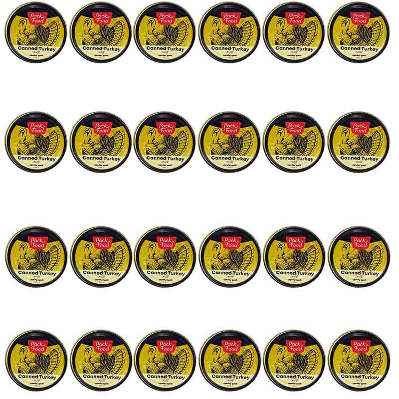 کنسرو بوقلمون در روغن پک فود - 180گرم بسته 24 عددی