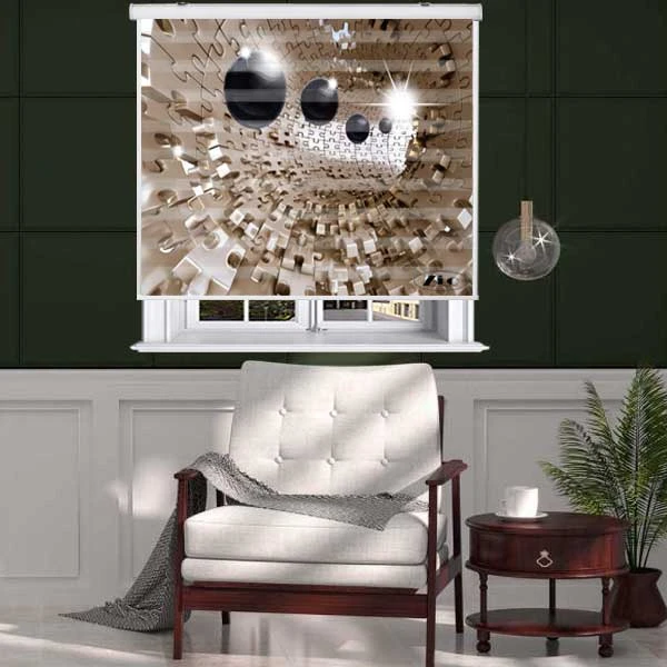 پرده زبرا زیو کد 3D1545 سایز 150X150 سانتی متر