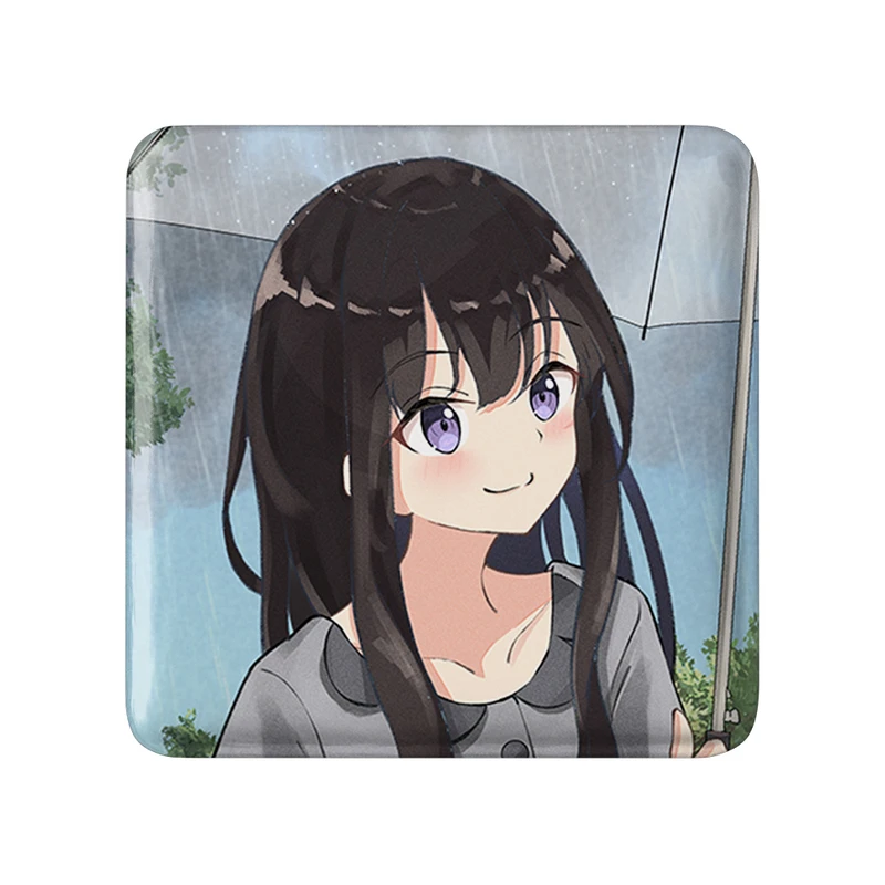 مگنت خندالو طرح تاکینا انیمه لیکوریس ریکویل Lycoris Recoil  مدل مربعی کد 23010