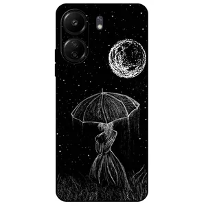 Megafone Girl and Moon 1369 Cover For Xiaomi Redmi 13C