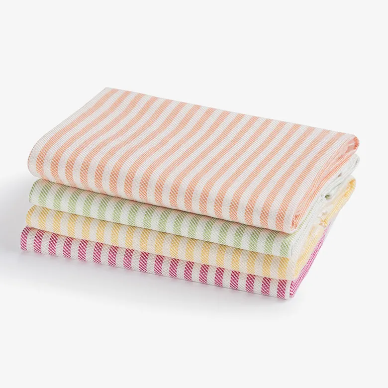 دستمال آشپزخانه ابراهیمی یزد مدل Striped بسته 4 عددی