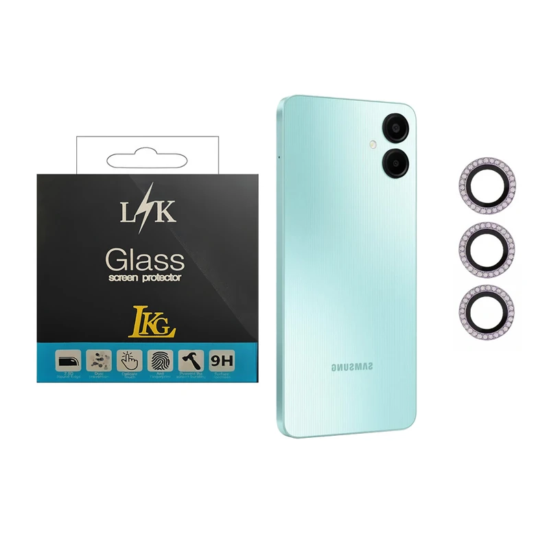 محافظ لنز دوربین ال کا جی مدل نگینی مناسب برای گوشی موبایل سامسونگ Galaxy A06 4G