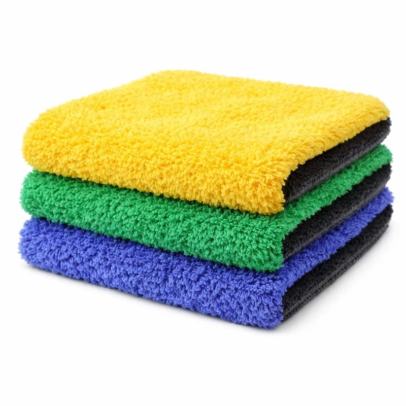 دستمال نظافت خانه و آشپزخانه میکروفایبر مدل پولیشی بسته 3 عددی