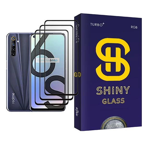 محافظ صفحه نمایش آتوچبو مدل Shiny Glass MIX003 مناسب برای گوشی موبایل ریلمی 6S بسته سه عددی