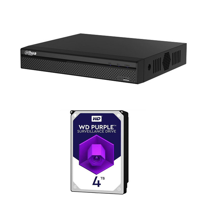 ضبط کننده ی ویدئویی داهوامدل XVR5104HS-X به همراه هارد 4 ترابایت