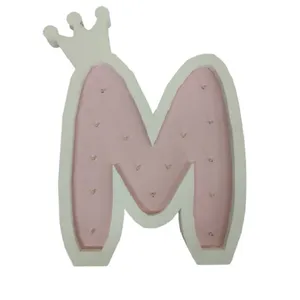 چراغ خواب اتاق کودک مدل رومیزی طرح حرف M
