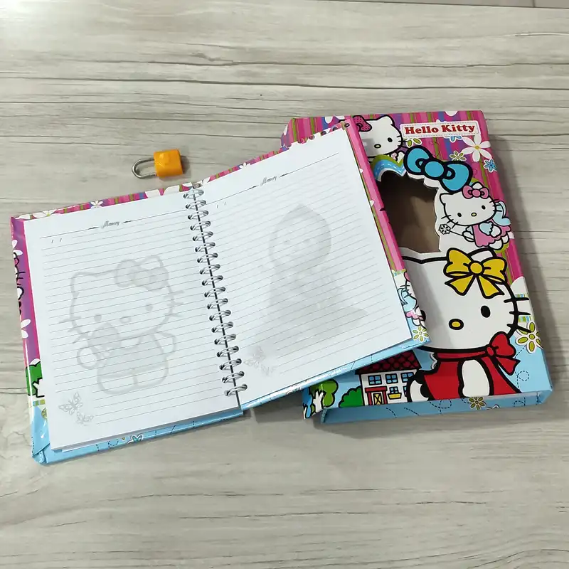 دفترچه خاطرات پیکسل مدل قفل دار طرح کیتی کد 0111