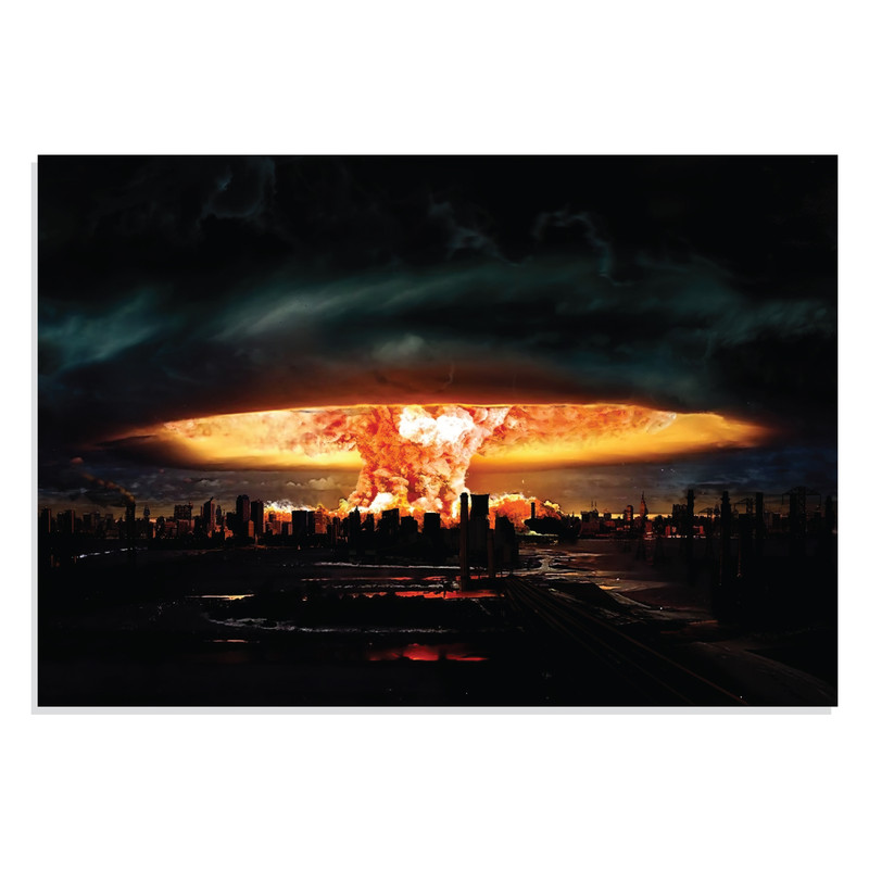 تابلو شاسی طرح انفجار اتمی Atomic Cityscape مدل NV0770
