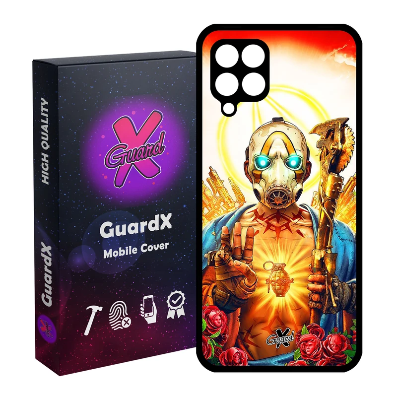 کاور گارد ایکس طرح Borderlands مدل Glass10068 مناسب برای گوشی موبایل سامسونگ Galaxy A12