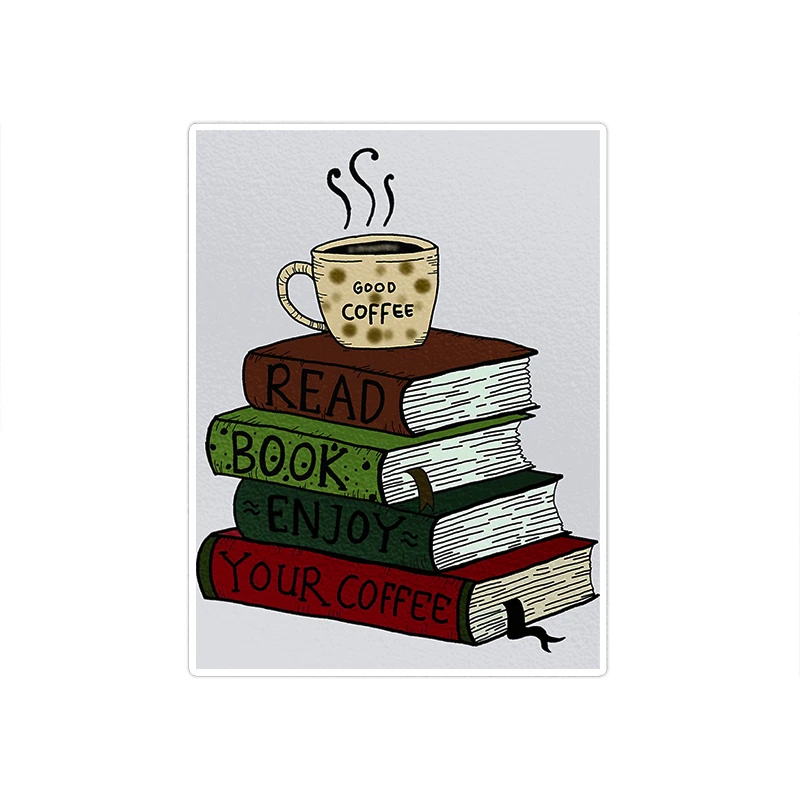 استیکر تزئینی موبایل و تبلت ماسا دیزاین مدل stkv0250 طرح book.coffee