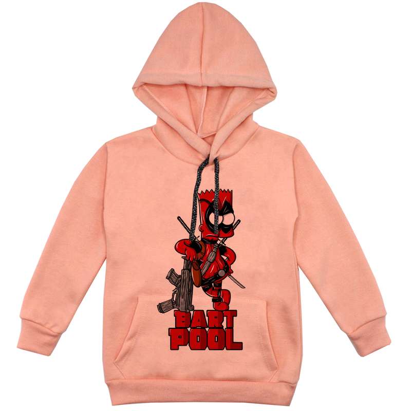 هودی پسرانه مدل مدل ددپول F34 رنگ گلبهی