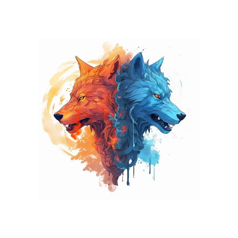 استیکر پارچه و لباس پاد آفرین مدل گرگ کد 579