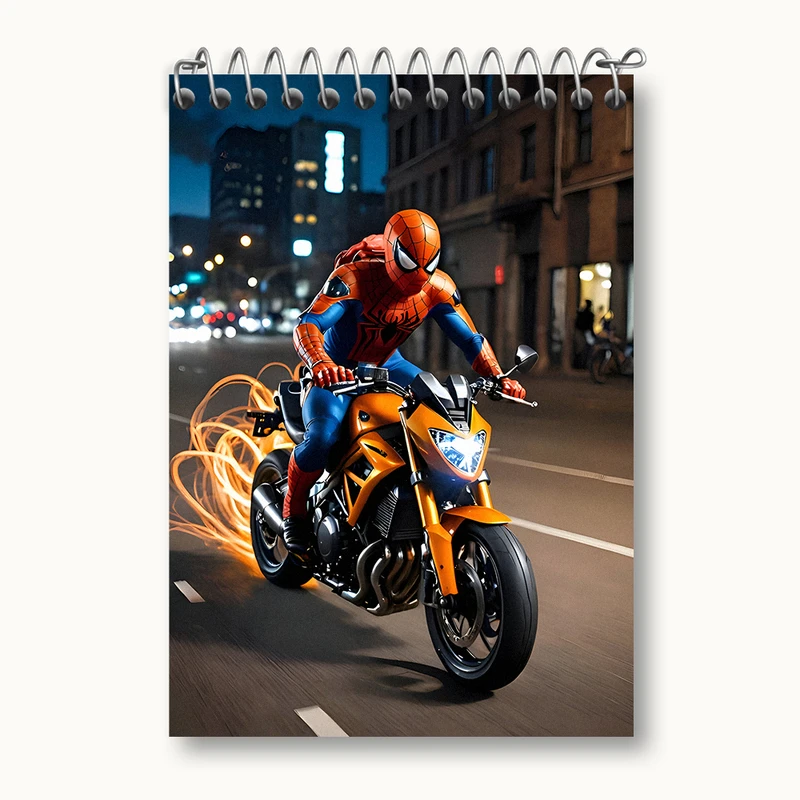 دفتر یادداشت 50 برگ خندالو طرح مرد عنکبوتی (Spider Man) کد N4732