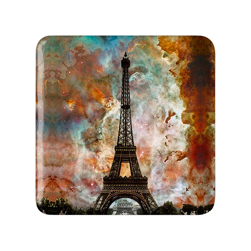 مگنت خندالو طرح برج ایفل  مدل مربعی کد 20752