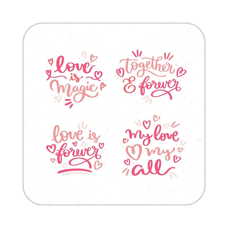 زیر لیوانی کاکتی طرح عاشقانه مدل mp37891