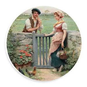 دیوارکوب طرح نقاشی عشاق روستایی مدل wtb353