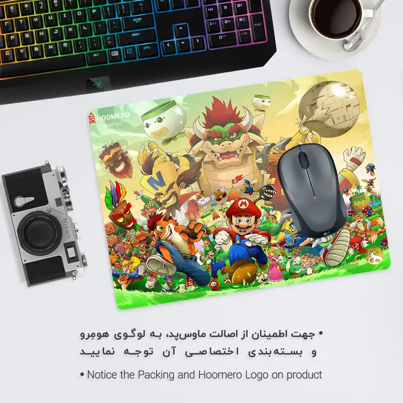 ماوس پد هومرو مدل A3947 طرح کراش باندیکوت