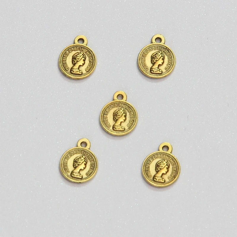 آویز دستبند طرح سکه الیزابت کد HN1706 بسته 5 عددی