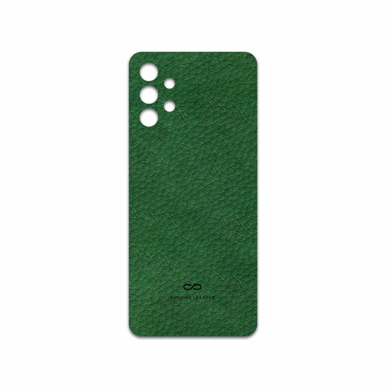 برچسب پوششی ماهوت مدل Green-Leather مناسب برای گوشی موبایل سامسونگ Galaxy A32 5G