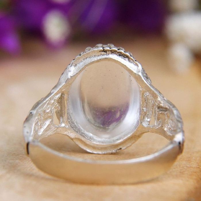 انگشتر نقره مردانه مدل سنگ درنجف طرح یاعلی کد 205