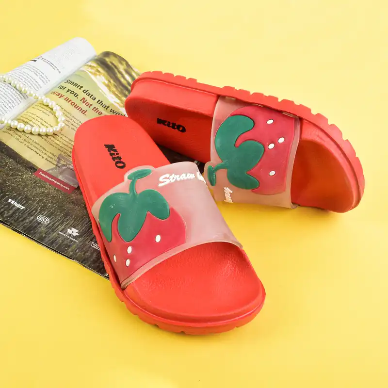 دمپایی زنانه کیتو مدل توت فرنگی