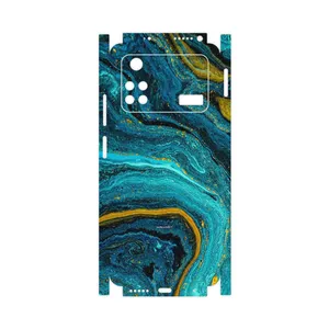 MAHOOT Turquoise marblewith golden streaks-FullSkin Cover Sticker for Xiaomi Poco M4 Pro 4G