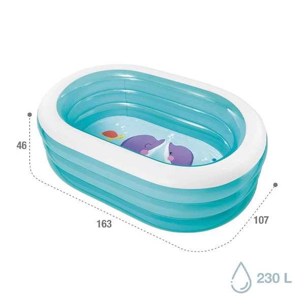 عکس شماره 5 : استخر بادی اینتکس مدل وان بیضی دلفین 57482